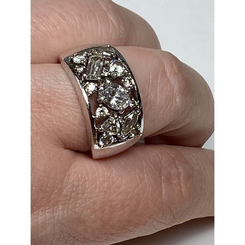 925 Thailand CZ Sterling Silver Ring Size 9 7.39g - Picture 5 of 12